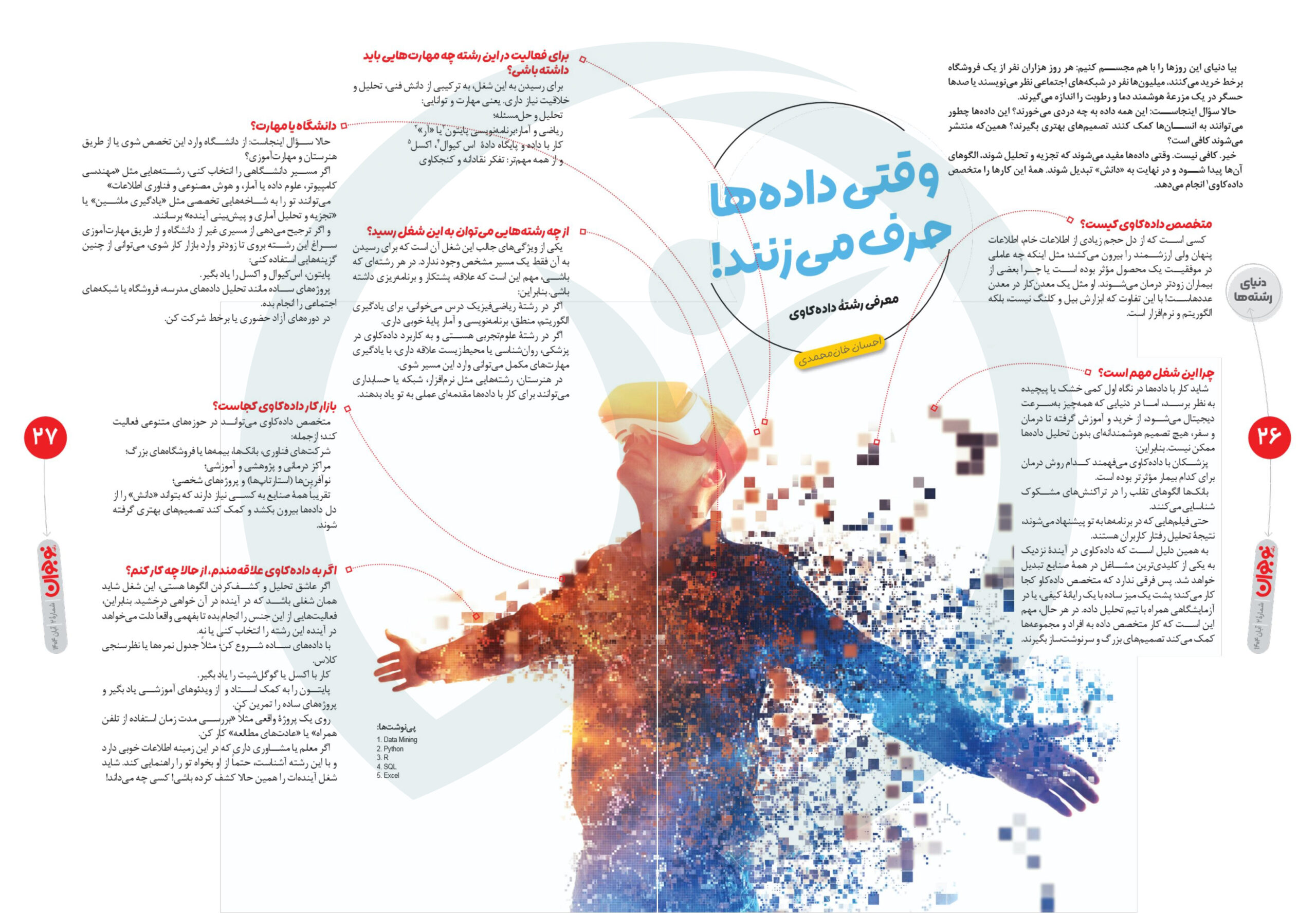 مقاله رشته داده‌کاوی در مجله‌ی رشد نوجوان. سایت نوبرنا